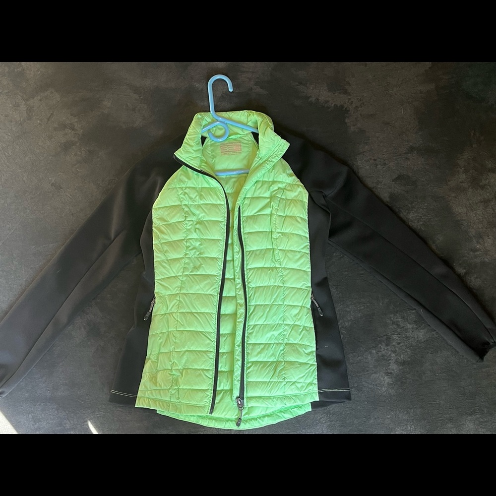 Long sleeve down vest